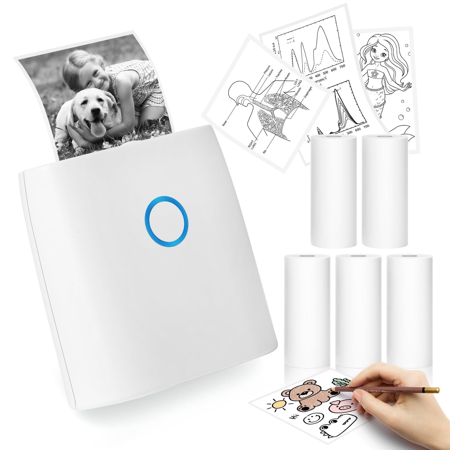 CILIFER® Mini Sticker Printer-2 Inch Bluetooth Thermal Pocket Printer