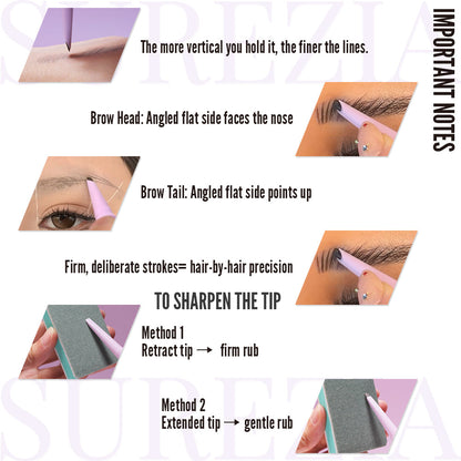 LUHAKA® DOUBLE-ENDED FEATHER EDGE EYEBROW PENCIL KIT