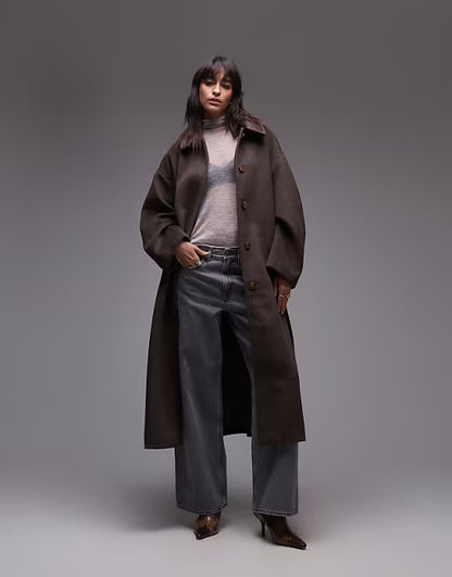 SFRCORD® Women's belted long line formal coat（buttermilk.multi）