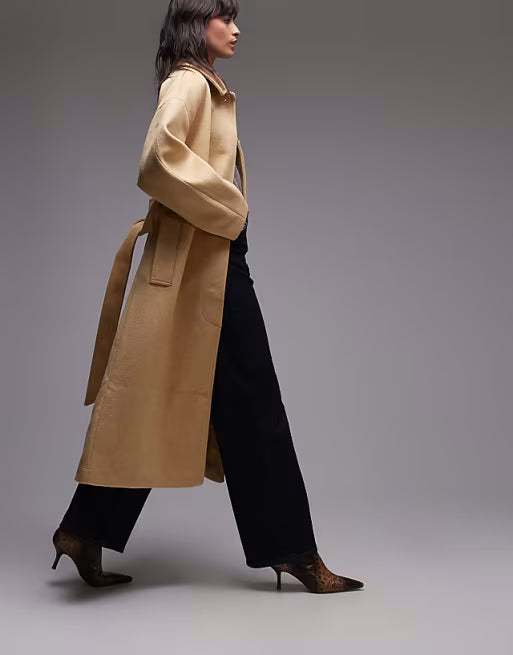 SFRCORD® Women's belted long line formal coat（buttermilk.multi）