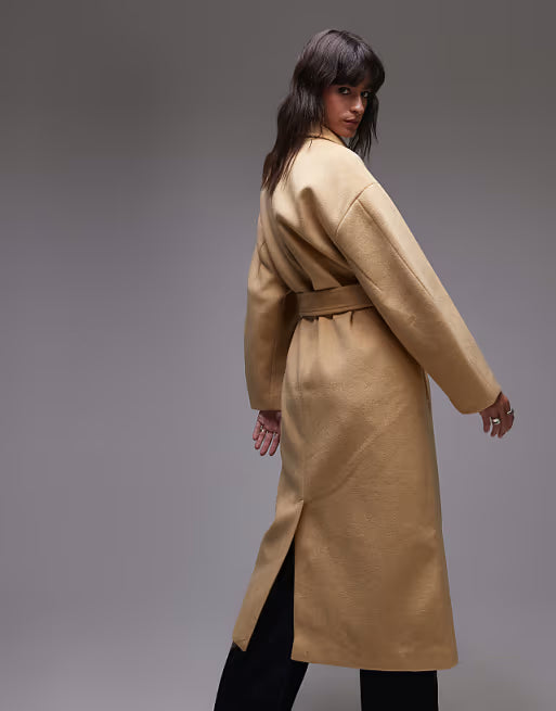SFRCORD® Women's belted long line formal coat（buttermilk.multi）