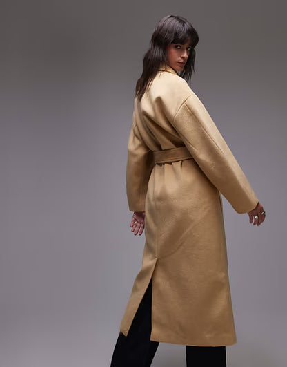SFRCORD® Women's belted long line formal coat（buttermilk.multi）