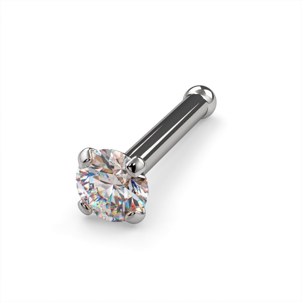 CILIFER® 2mm  Diamond Prong Nose Ring Stud