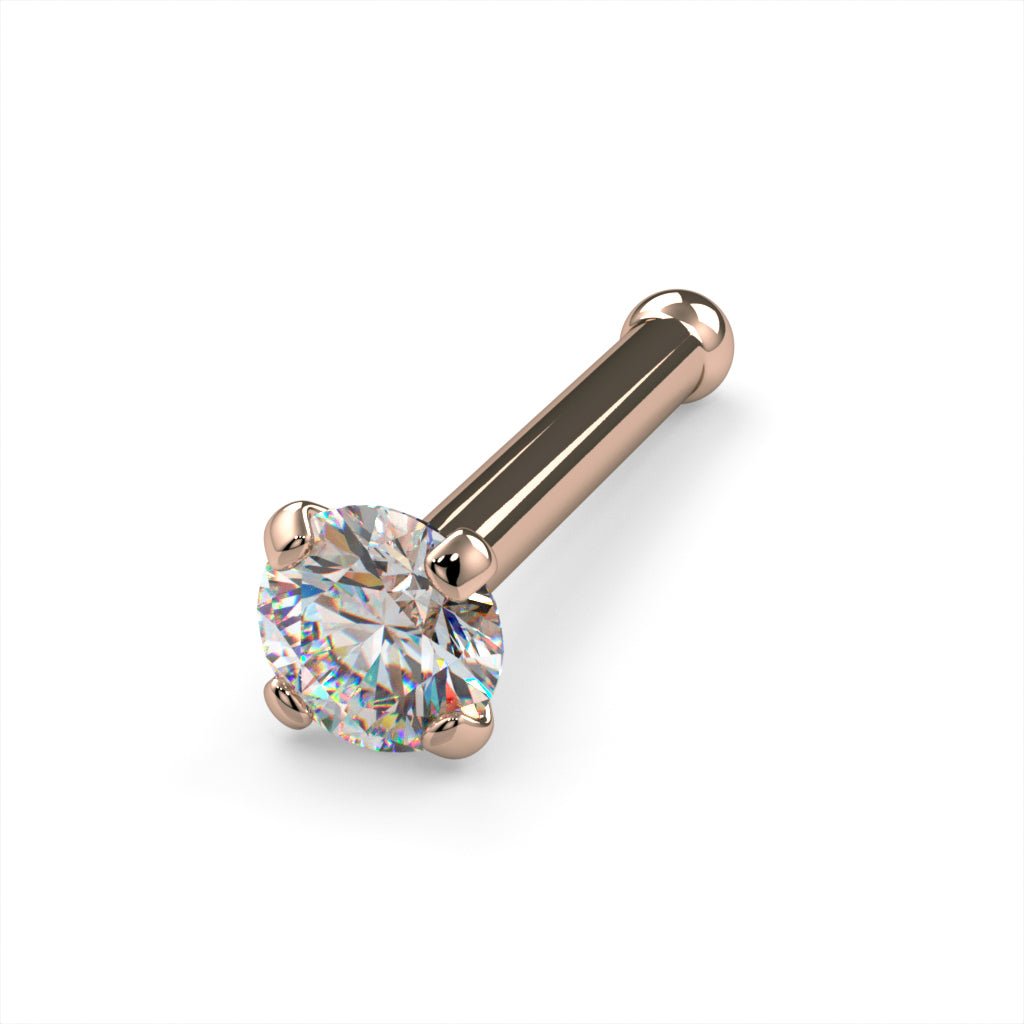 CILIFER® 2mm  Diamond Prong Nose Ring Stud