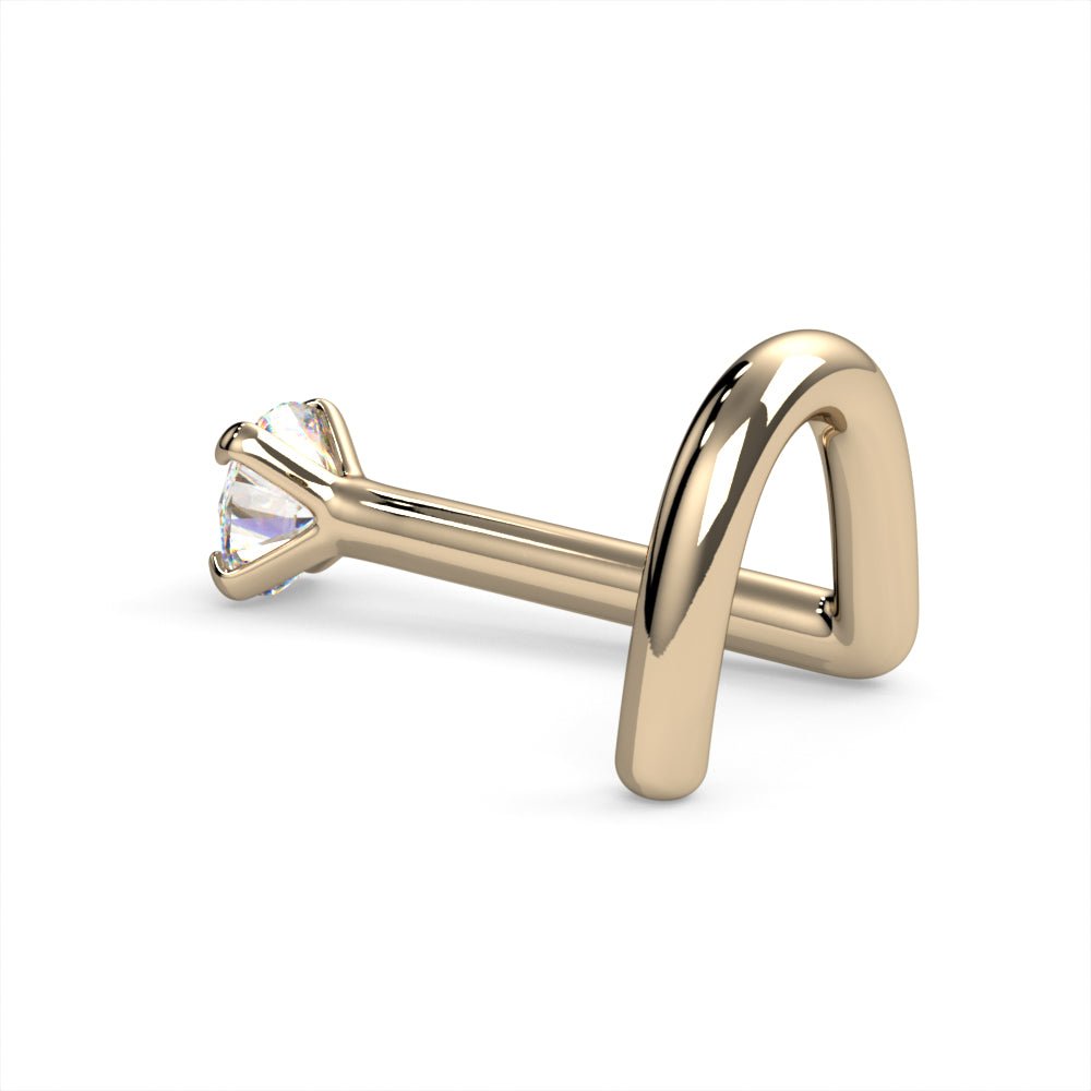 CILIFER® 2mm  Diamond Prong Nose Ring Stud