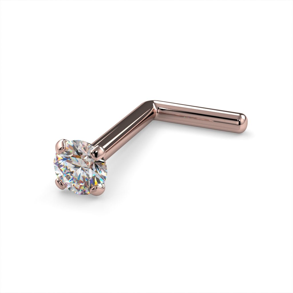 CILIFER® 2mm  Diamond Prong Nose Ring Stud
