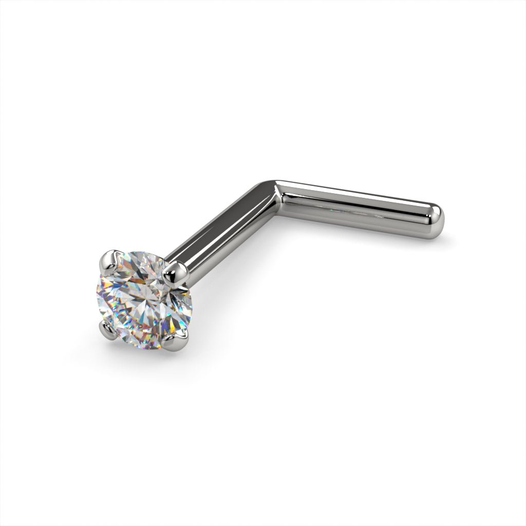 CILIFER® 2mm  Diamond Prong Nose Ring Stud
