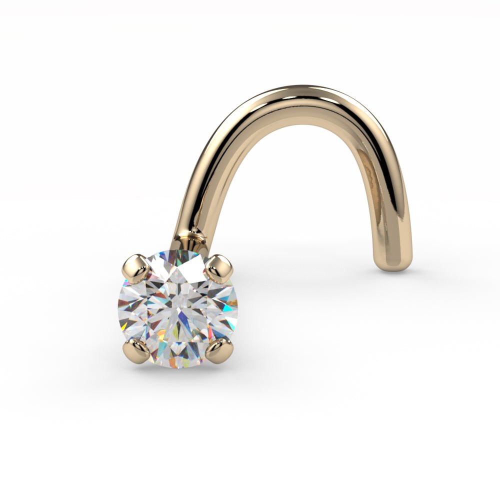 CILIFER® 2mm  Diamond Prong Nose Ring Stud