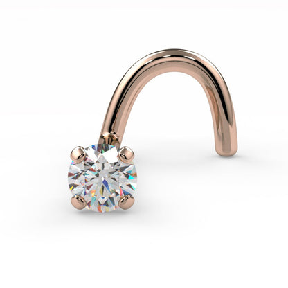 CILIFER® 2mm  Diamond Prong Nose Ring Stud