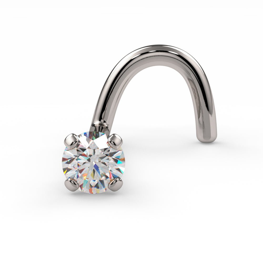 CILIFER® 2mm  Diamond Prong Nose Ring Stud