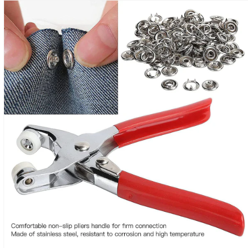 Snap Button & Pliers Fastener Tool Set