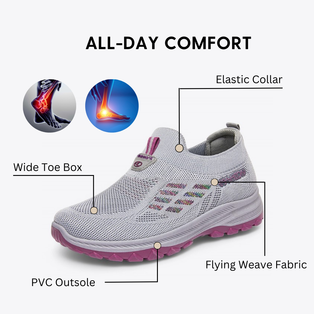 Women Orthopedic Shoes Breathable Arch-support Slip-on Casual Daily Wear