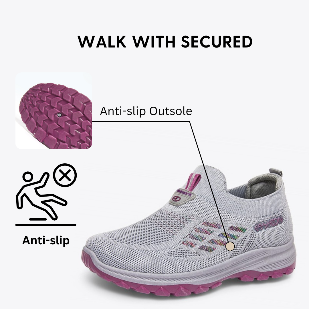 Women Orthopedic Shoes Breathable Arch-support Slip-on Casual Daily Wear