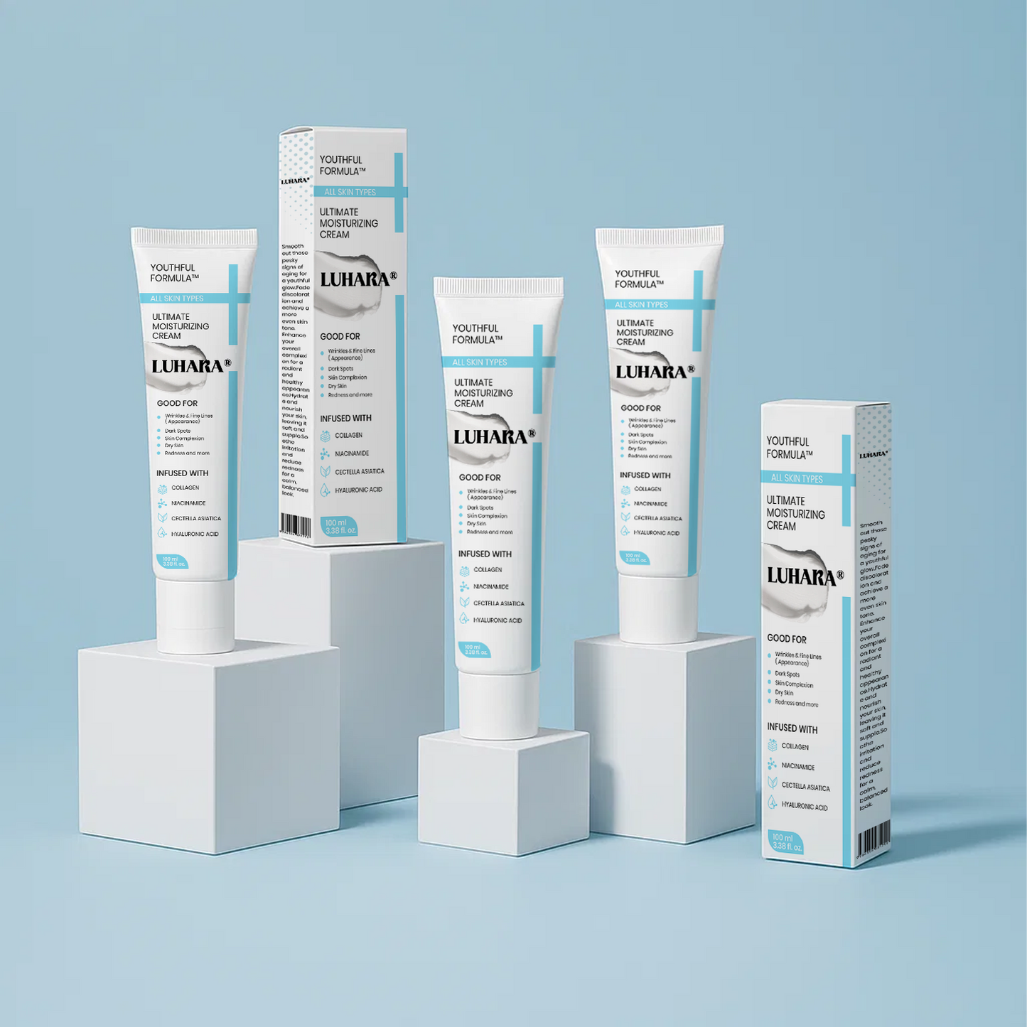 Luhaka® Ultimate Moisturizing Cream Anti-Aging Whitening Repair Redness Essence Repairing Calming Pore Moisturizer Skin Care
