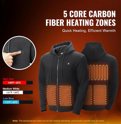 SFRCORD® Jackets for Women Men with Battery Pack 7.4v. Winter Heated Coat.