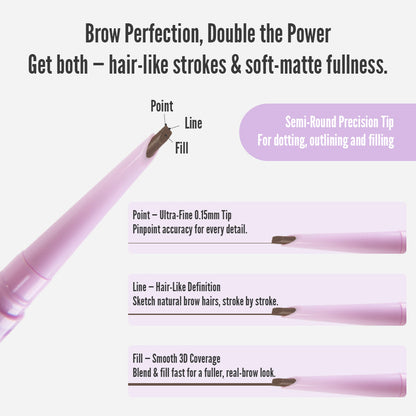 LUHAKA® DOUBLE-ENDED FEATHER EDGE EYEBROW PENCIL KIT