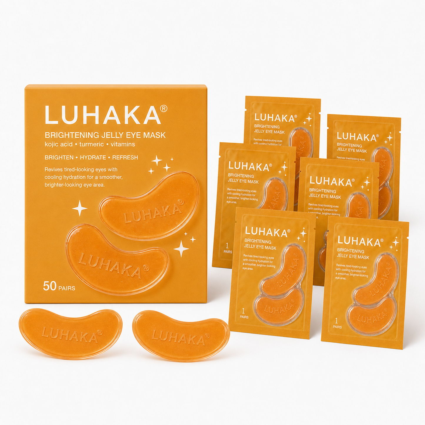 LUHAKA® Turmeric Kojic Acid Jelly Eye Masks
