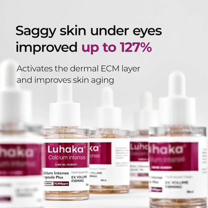 LUHAKA® Calcium Ampoule Plus with Adenosine and Niacinamide for Sagging Under Eye Skin. Dark Circles. Fine Lines &Eye Bags 1.01fl.oz.
