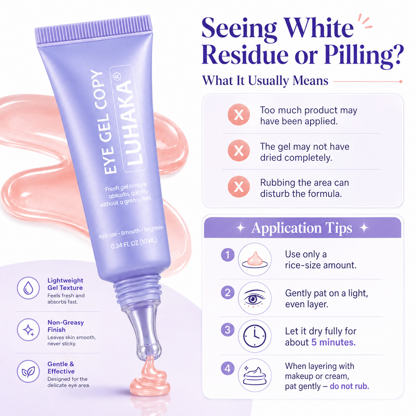 LUHAKA® Instant Lift Eye Gel, Fine Lines & Dark Circles
