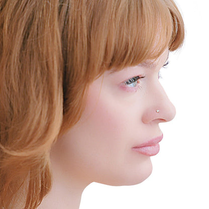 CILIFER® 2mm  Diamond Prong Nose Ring Stud