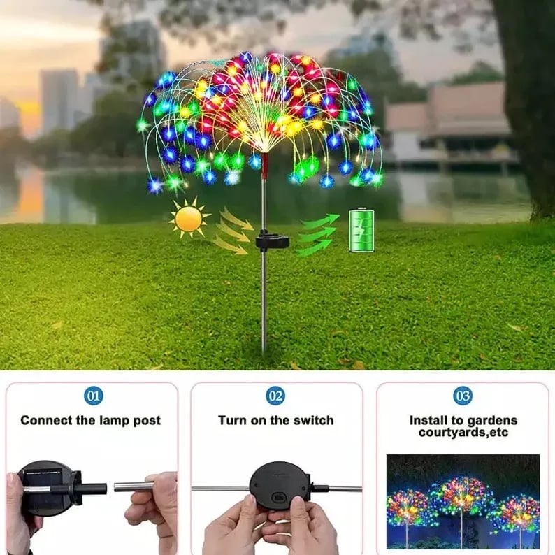 CILIFER® 🎁Waterproof  Solar Garden Fireworks Lamp