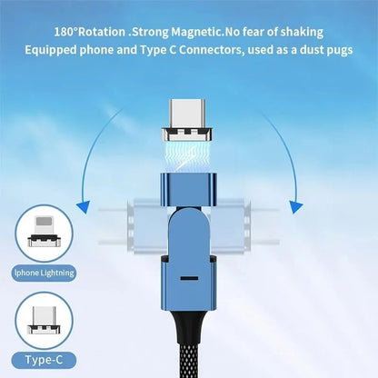 CILIFER® ⚡ Super Fast Charging 2-in-1 Magnetic Cable – 180° Rotation for Ultimate Convenience 📱