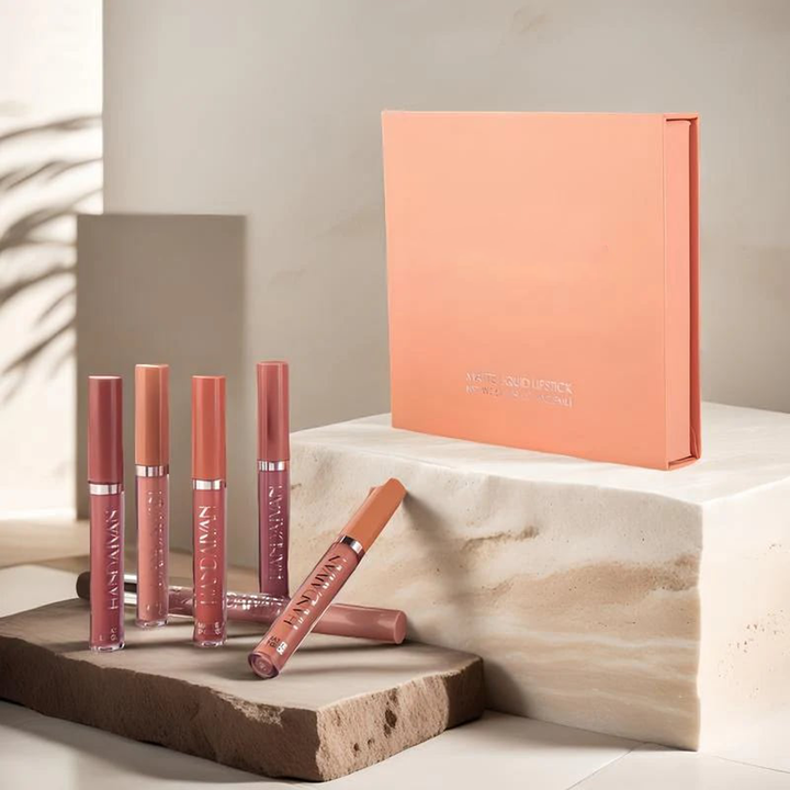 LUHAKA® Long-Lasting Matte Lip Glaze Set – 6 Colors in One Box