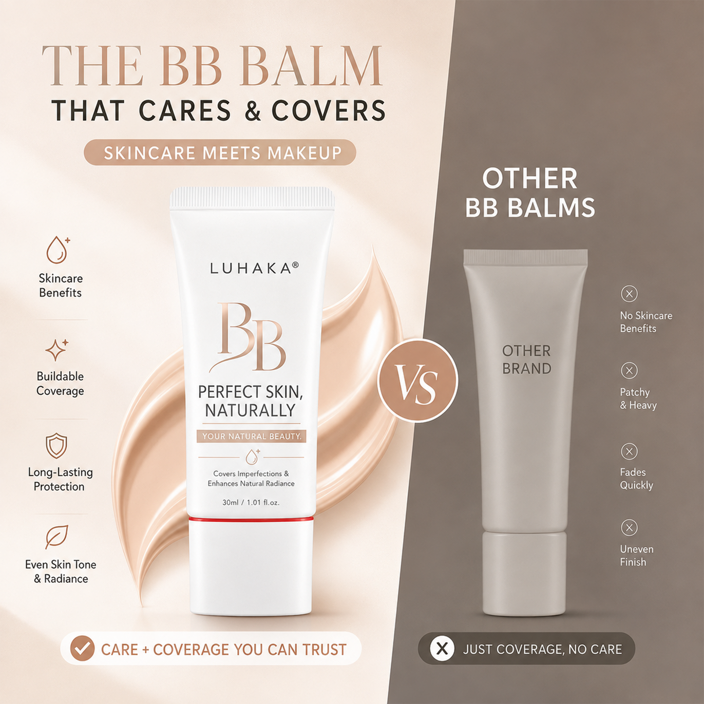 LUHAKA® Skin Blemish Balm Intensive Coverage BB Cream