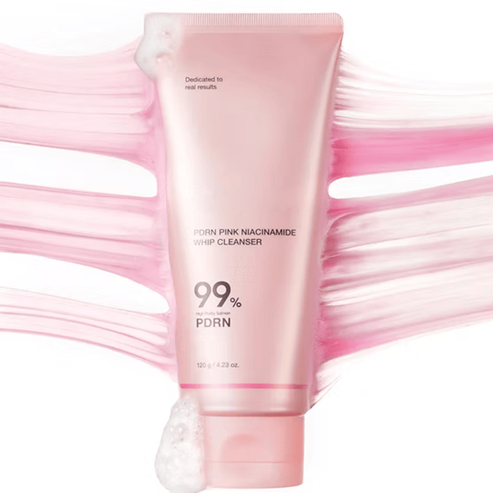 Luhaka® PDRN Pink Niacinamide Whip Cleanser – 120g | Brightening, Pore-Clearing Cream Foam