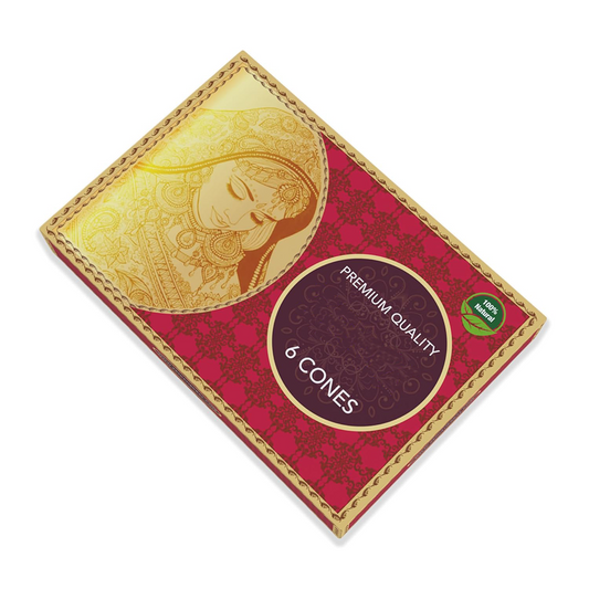 Luhaka®  6 Pack 100% Natural Ready to Use Henna Paste Hair Color Hair Dye Cones Reddish Brown Color