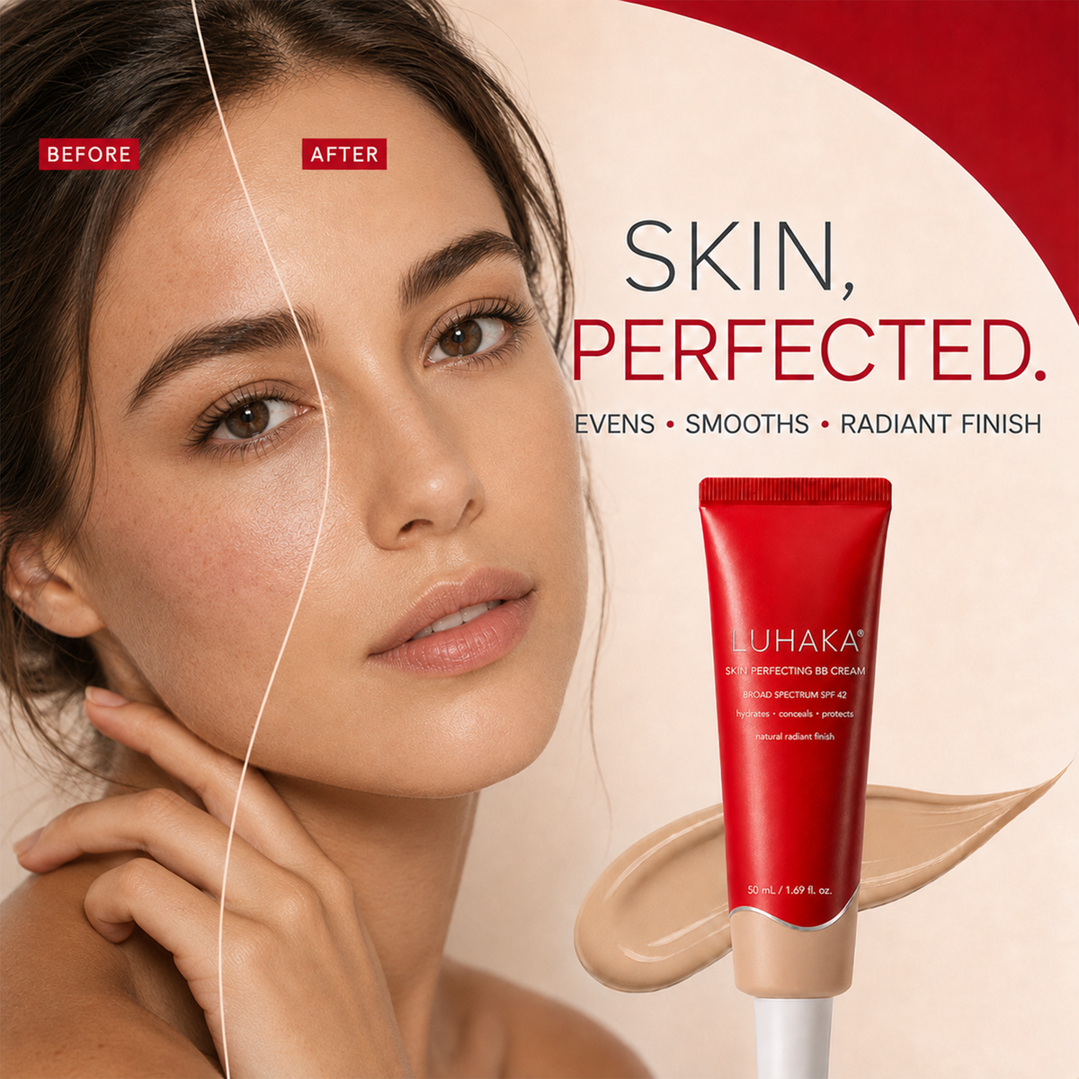 LUHAKA® Perfect Cover BB Cream | SPF 42 PA+++（1.69 oz）