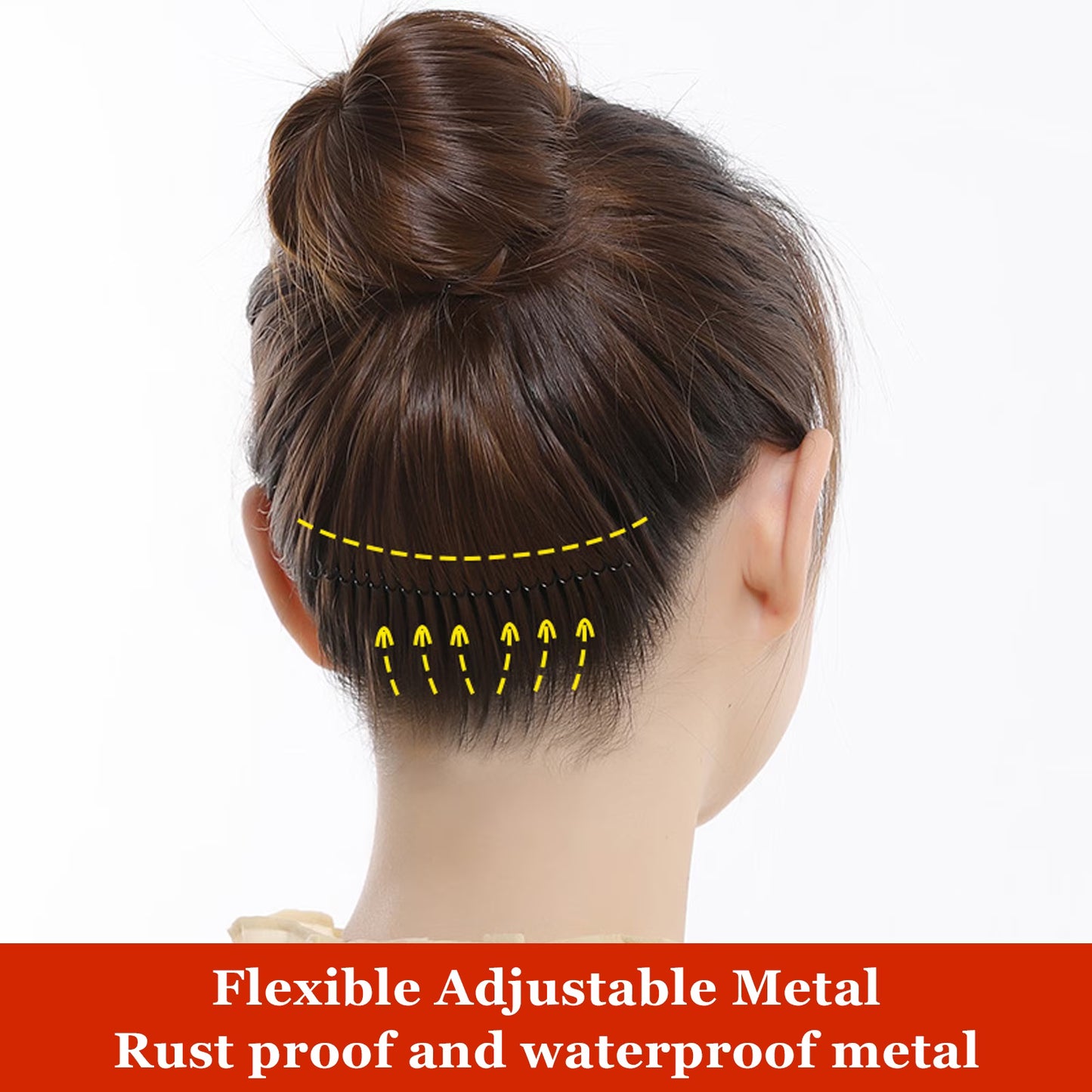 6 Pcs Metal Hair Wavy Comb, Safe Elastic Multifunction Anti Slip Fashionable Hair Clip Comb Waterproof for Washing