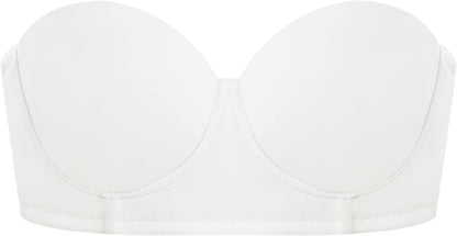 SFRCORD® Strapless Bras for Women Push Up. Underwire Bra for Big Busted. Supportive Lift Balconette Padded T-Shirt Bras