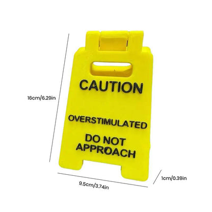 CZTICLE® Caution Overstimulated Sign for Desk
