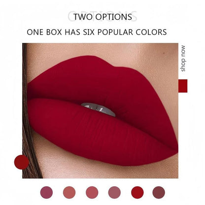 LUHAKA® Long-Lasting Matte Lip Glaze Set – 6 Colors in One Box