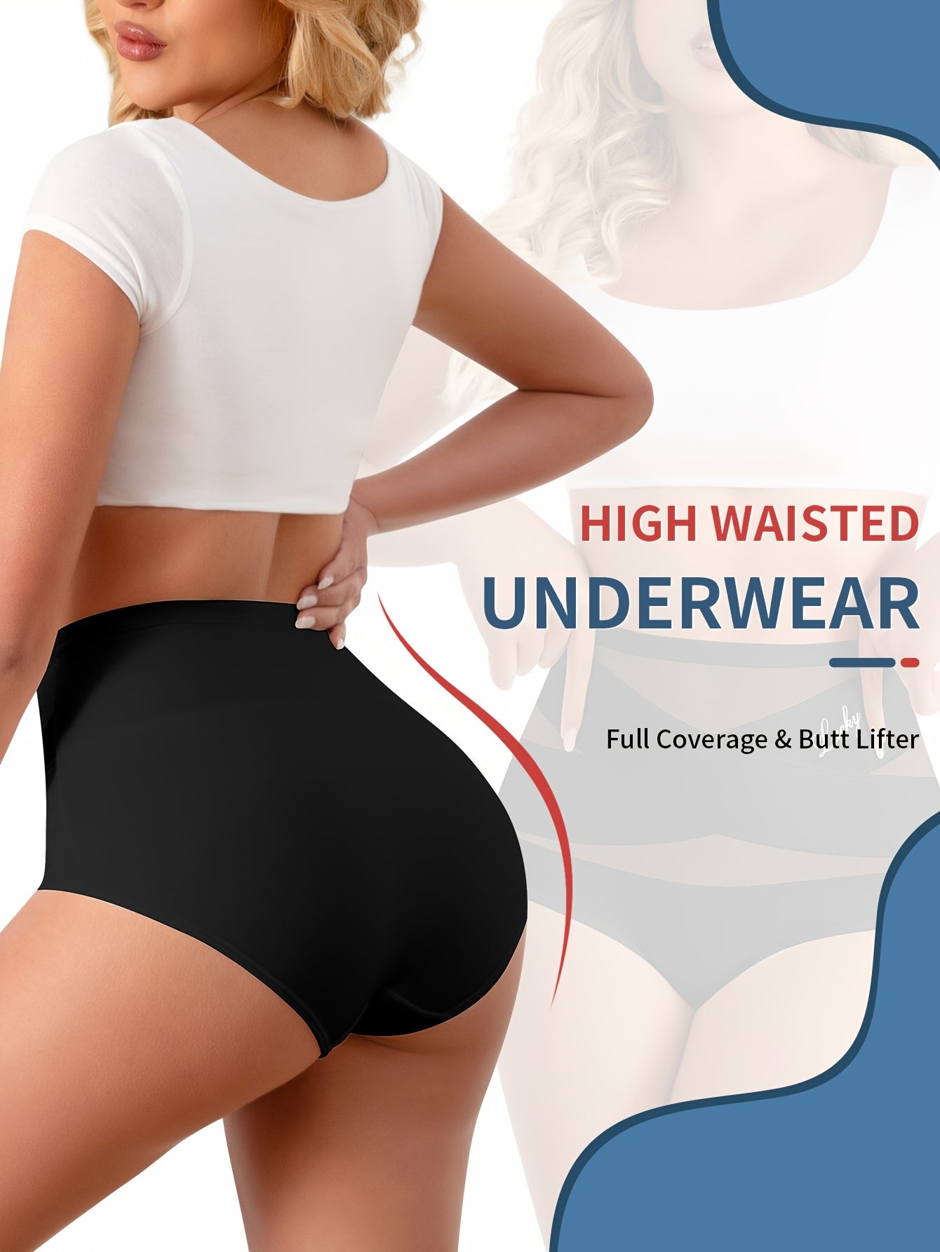 SFRCORD® Women's High-Waisted Briefs - Breathable Mesh & Ice Sliky Fiber Seamless Panties, No Show Comfort Underwear for Casual Attire, Solid Color Elegant Design, Shaping Underwear, Crosscrotch Design
