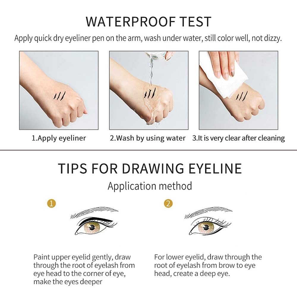 LUHAKA® 12-Pack Eyeliner Pencil Waterproof Colored Gel Liners with Metallic & Shimmer Finishes Smudge-Proof