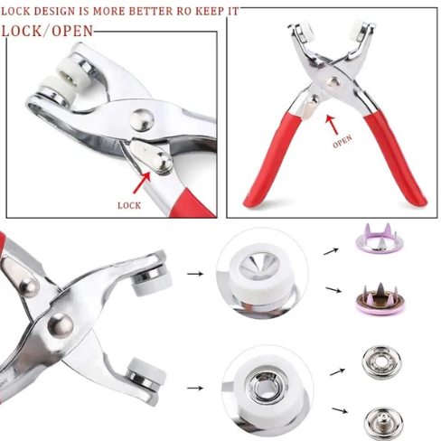 Snap Button & Pliers Fastener Tool Set