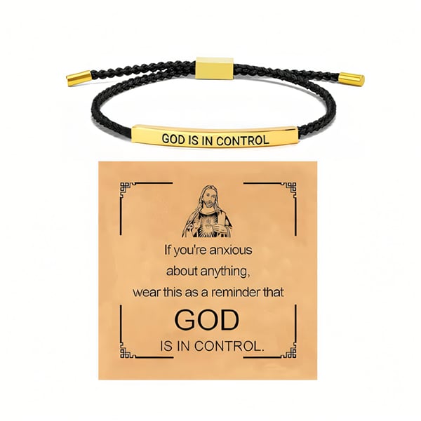CZTICLE® ✝️Inspire Bracelet GOD IS IN CONTROL/W.W.J.D - Elegant Design with Unique Patterns and Letters D01