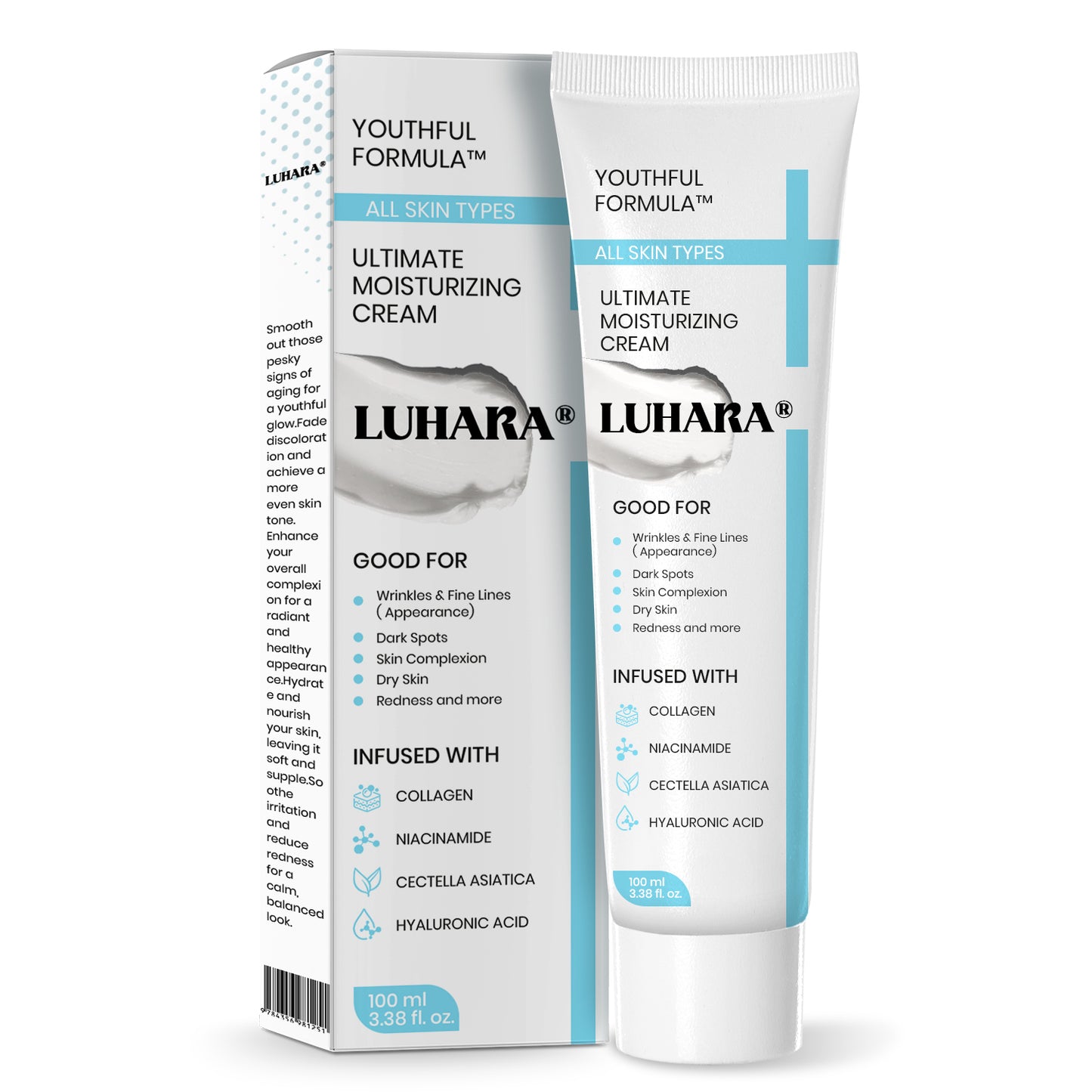 Luhaka® Ultimate Moisturizing Cream Anti-Aging Whitening Repair Redness Essence Repairing Calming Pore Moisturizer Skin Care