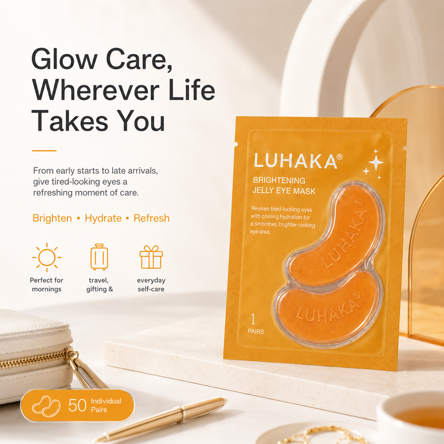 LUHAKA® Turmeric Kojic Acid Jelly Eye Masks