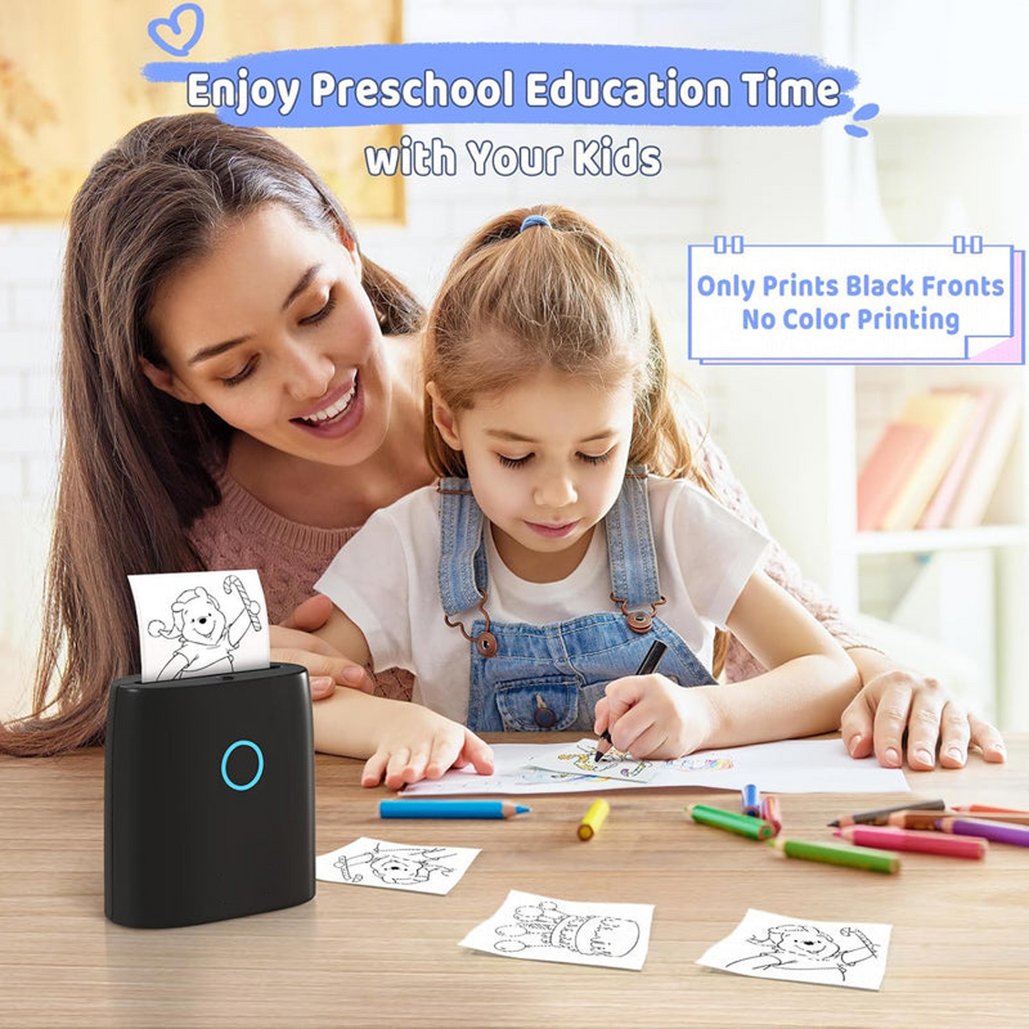 CILIFER® Mini Sticker Printer-2 Inch Bluetooth Thermal Pocket Printer