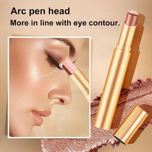 3 Color Eyeshadow Stick - One-Swipe Shimmer Glow For Effortless Eye Makeup
