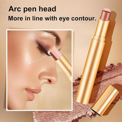 3 Color Eyeshadow Stick - One-Swipe Shimmer Glow For Effortless Eye Makeup
