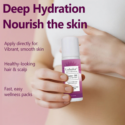 LUHAKA® Organic Castor Oil Pack Wrap Kit - Soothing Castor Oil Packs. Heat Compress for Abdomen. Joints. Overall Health