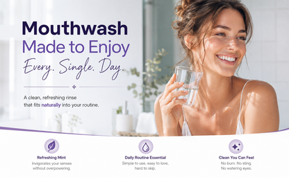DR. BRIL Purple Mouthwash for Teeth Whitening - Color Correcting Mouthwash Sachets（20PCS)