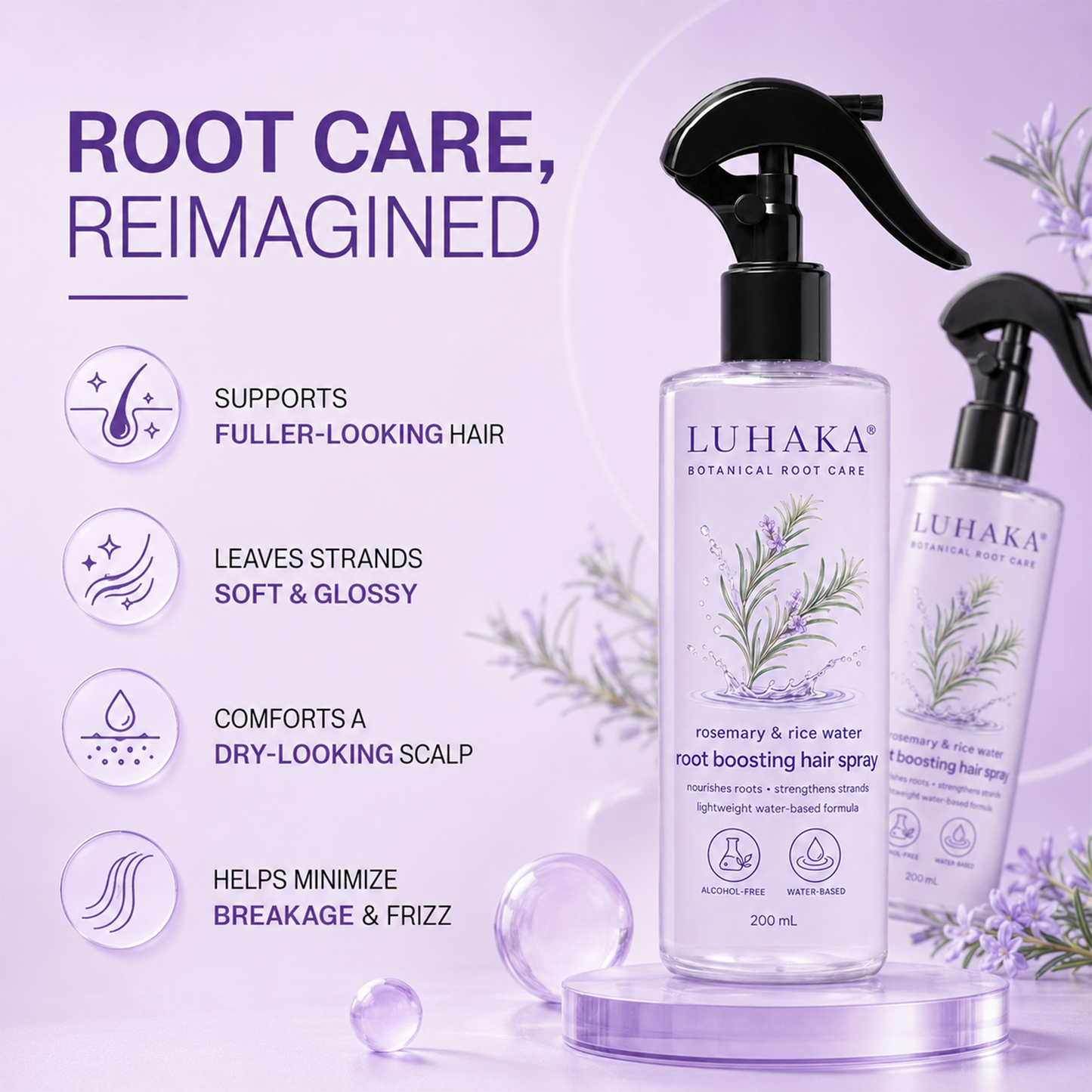 LUHAKA® Rosemary Rice Water Hair Growth Spray