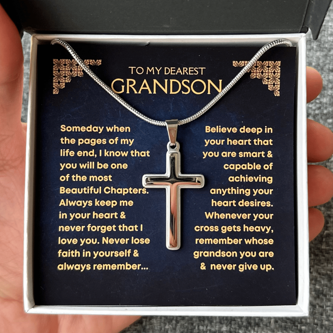 Oneswear® 🔥 Grandson. Never Lose Faith - Cross Necklace