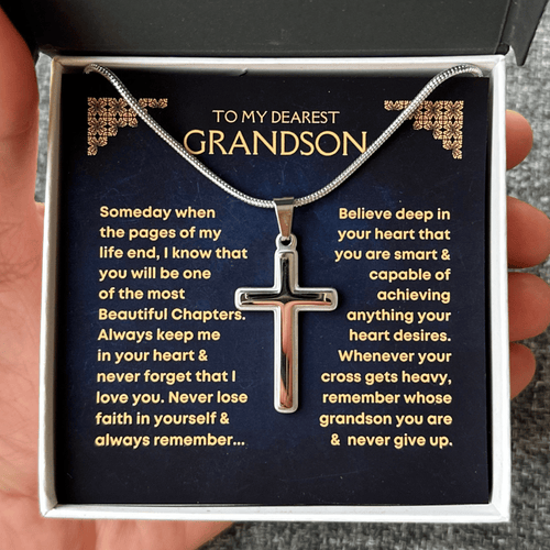 Oneswear® 🔥 Grandson. Never Lose Faith - Cross Necklace