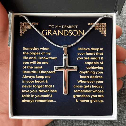 Oneswear® 🔥 Grandson. Never Lose Faith - Cross Necklace